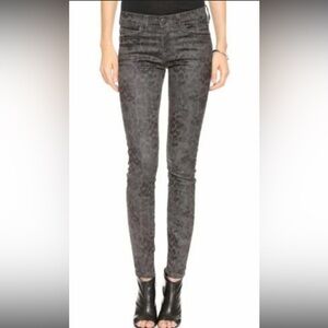 Current/Elliott The Ankle Skinny Cheville Castle Dirty Paws Coated Jeans Size 26